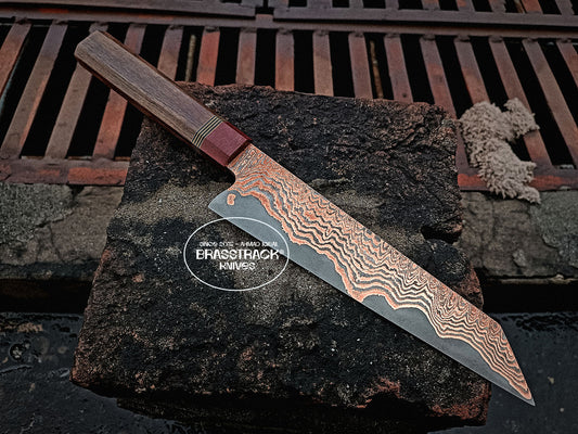 C01 - Cooper Damascus Chef Knife